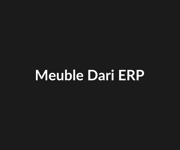 Meuble Dari ERP dashboard placeholder visual