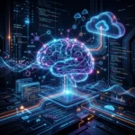 An abstract digital representation illustrating the best programming languages in 2026, including AI and cloud technologies.
